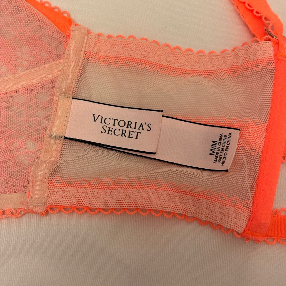 Victoria's Secret ICE ANGEL Pink Strappy Bralette Sz Medium Preowned - Picture 5 of 6